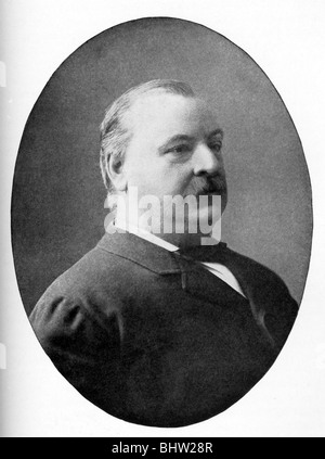 Grover Cleveland (1837-1908) served as the 22nd and 24th president of the United States (1885-1889 and 1893-1897). Stock Photo