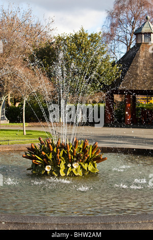 Fountain in St. Stephen's Green Park. Dublin, Ireland. Stock Photo
