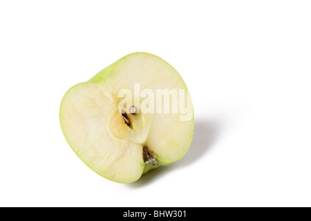 sliced apple on white background Stock Photo