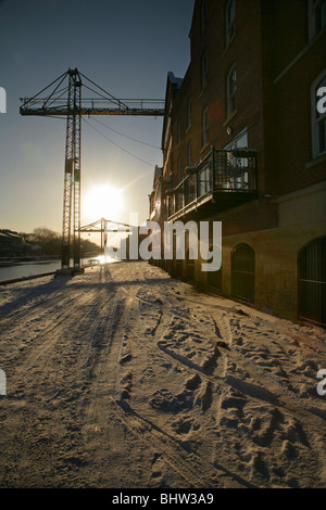 Woodsmill Quay, Queens Staith, York, North Yorkshire, United Kingdom. Stock Photo