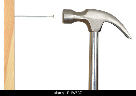 Nail and Hammer Stock Photo