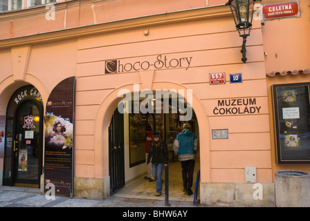 Choco Story chocolate museum Celetna street old town Prague Czech Republic Europe Stock Photo