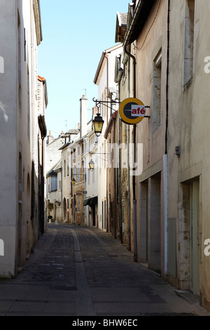 Typical street in Beaune, France Stock Photo