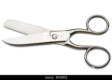 medical scissors on white - with clipping path Stock Photo