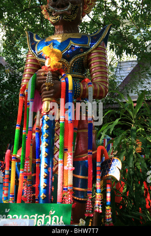 Colorful Pagoda statue in Bangkok, Thailand. Stock Photo