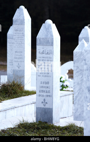 Cemetery in Sarajevo, Bosnia and Herzegovina Stock Photo