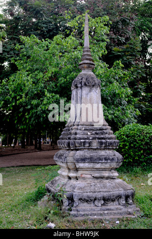 small stupa in the park of wat phnom , phnom penh , cambodia , south east asia Stock Photo