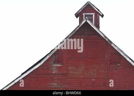 Roof of a red barn in western USA. Stock Photo