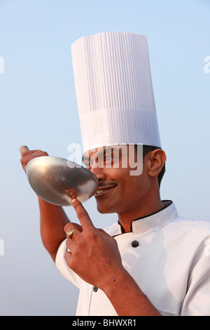 Asian Chef in uniform Stock Photo