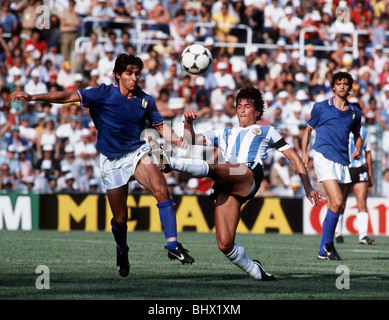 Italy v Argentina World Cup 1982 football Passarella Stock Photo