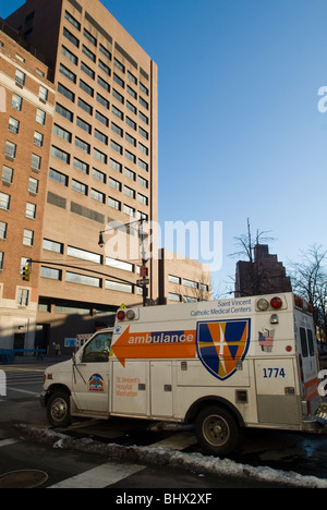 St. Vincent's Catholic Medical Center in Greenwich Village in New York Stock Photo