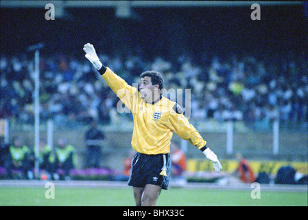 England goalkeeper, Peter Shilton during a World Cup Italia match Stock Photo