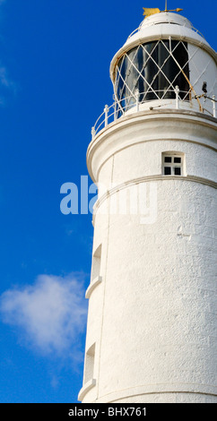 Lighthouse at Nash point in south Wales Stock Photo