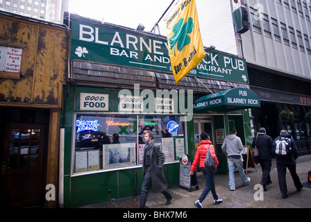 The Blarney Rock Pub in Midtown in New York Stock Photo