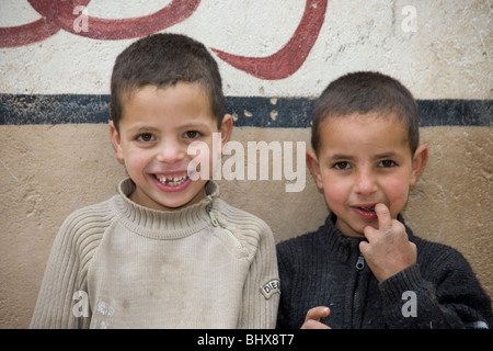 Children in a small village in the High Atlas Mountains, Morocco Stock Photo