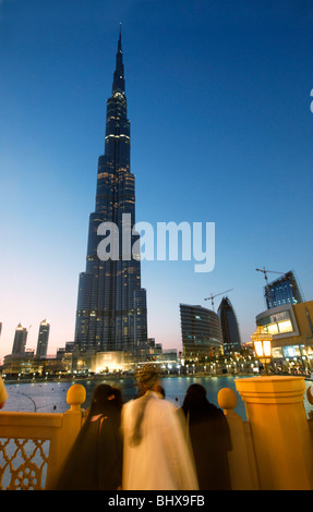 Burj Khalifa, highest Skycraper in the World, 828 meter, Burj Dubai, Dubai United Arab Emirates Stock Photo