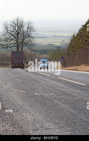 View down Garrowby hill, Yorkshire Stock Photo