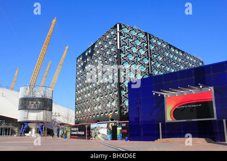 O2 arena and Ravensbourne College of Design & Communication’s greenwich peninsula by O2 london england Stock Photo