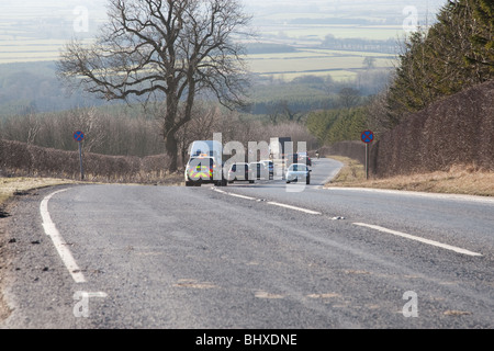 View down Garrowby hill, Yorkshire Stock Photo