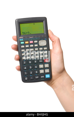 hand and calculator Stock Photo