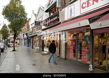 shops on the broadway southall west london a predominantly asian area of london Stock Photo