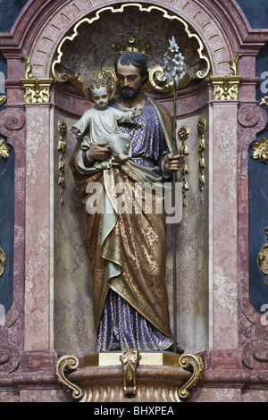 Saint Josef in the basilica on the Sonntagsberg, Mostviertel Region, Lower Austria, Austria, Europe Stock Photo
