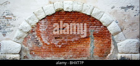 walled up passageway Stock Photo