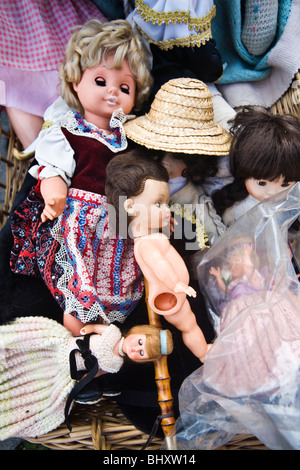 flea market dolls Stock Photo