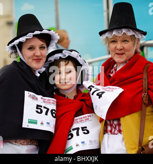 March 1st St David's day a young woman in Welsh National Costume Stock ...