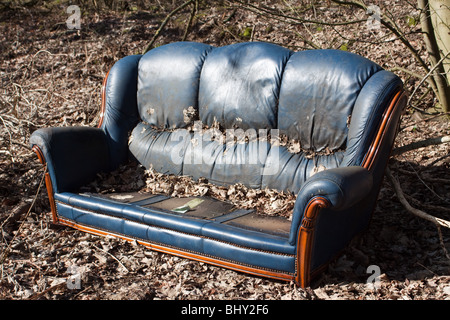 Abandoned sofa settee Stock Photo - Alamy