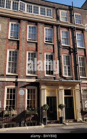 The house where  William Hazlitt, essayist and writer, died in 1830, Soho, London. Nov 2009 Stock Photo