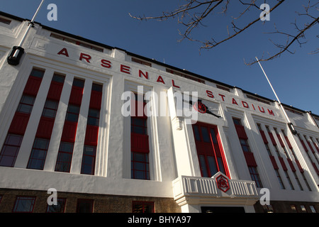 The East Stand of the old Highbury Football Stadium, now converted into a residential development Stock Photo