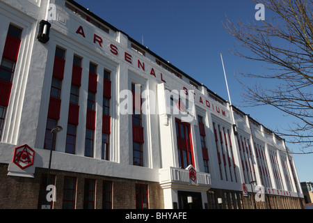 The East Stand of the old Highbury Football Stadium, now converted into a residential development Stock Photo