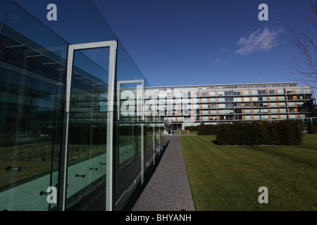 The new Highbury Square residential development, formerly Highbury Stadium home of Arsenal FC, taken from the garden area Stock Photo