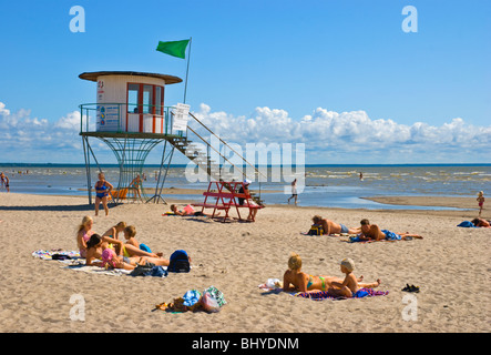 Rand, the beach, Pärnu, Estonia, Europe Stock Photo