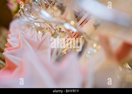 well-laid table Stock Photo