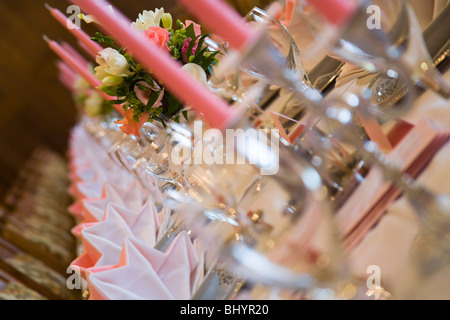 well-laid table Stock Photo