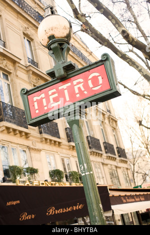 Metro Sign, Paris Stock Photo