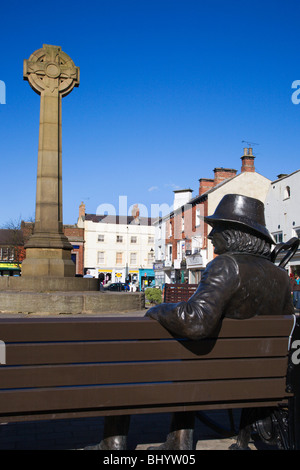 Blind Jack Statue in the Market Place Knaresborough Yorkshire England Stock Photo