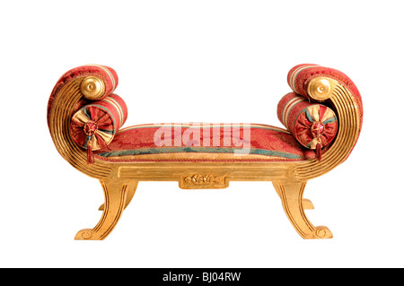 Beautiful couch icolated on white background. Clipping path. Stock Photo