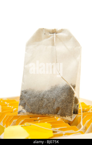 Tea bag isolated on the white background. Stock Photo