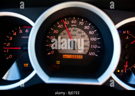 auto recall Toyota, Running on Empty , running on empty  out of control Stock Photo