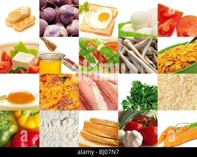Composition of different food. Stock Photo
