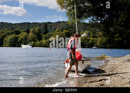 Sailing on Lake Windermere-Swallow and Amazons Stock Photo