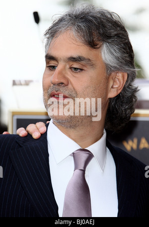 ANDREA BOCELLI ANDREA BOCELLI HONORED WITH A STAR ON THE HOLLYWOOD WALK OF FAME HOLLYWOOD LOS ANGELES CA USA 02 March 2010 Stock Photo