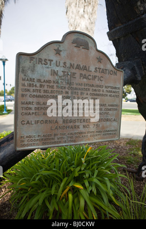 Mare Island Navy Yard was established September 16, 1854, by the then Commander David G. Farragut, U.S.N Stock Photo