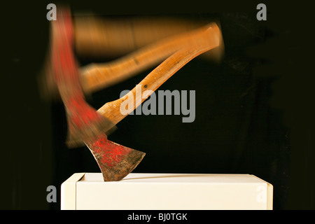 computer with axe Stock Photo - Alamy