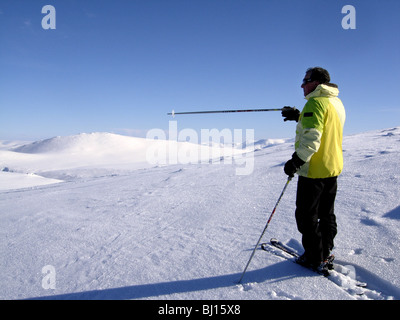 Skiing in the Cairngorm Mountains Scotland in 2010 Stock Photo