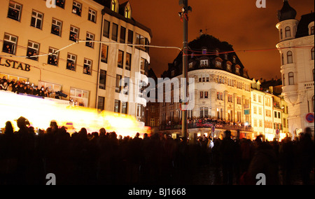 Morgestraich marking the beginning of the Carnival in Basel, Germany Stock Photo