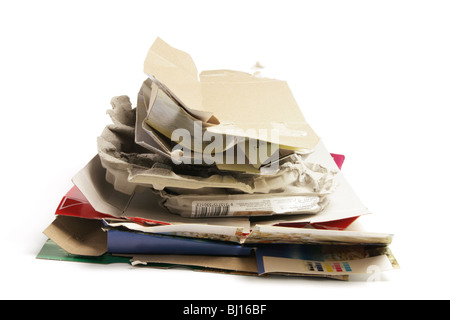 Pile of Waste Paper Products Stock Photo